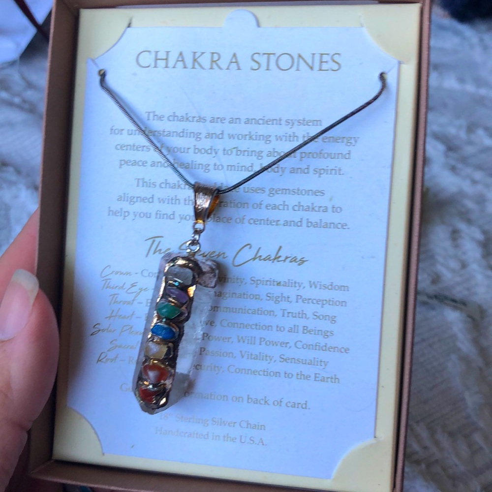 Chakra Pendant Necklace Sterling Silver